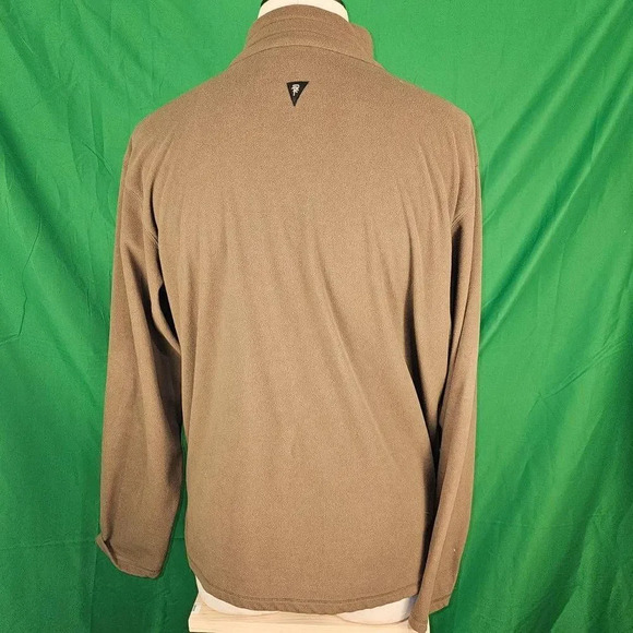 Rail Riders Mens Brown Fleece 1/4 Zip Pullover Large - Picture 2 of 4